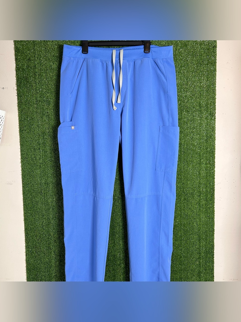 FIGS Axim Scrub Pants Women's Cargo Pockets Medical Blue Size XXL G16